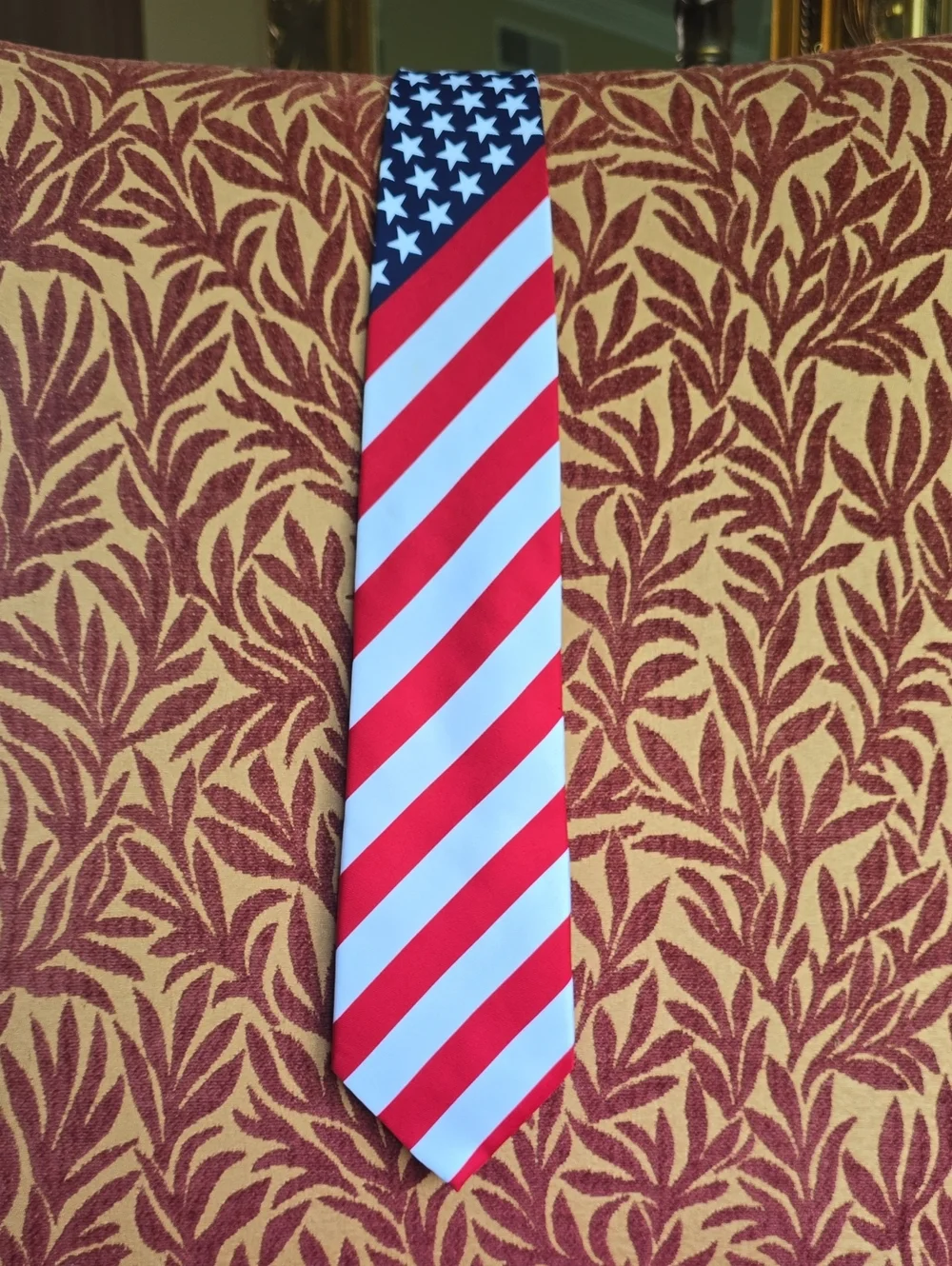 American Flag Red and White Striped Men's Tie